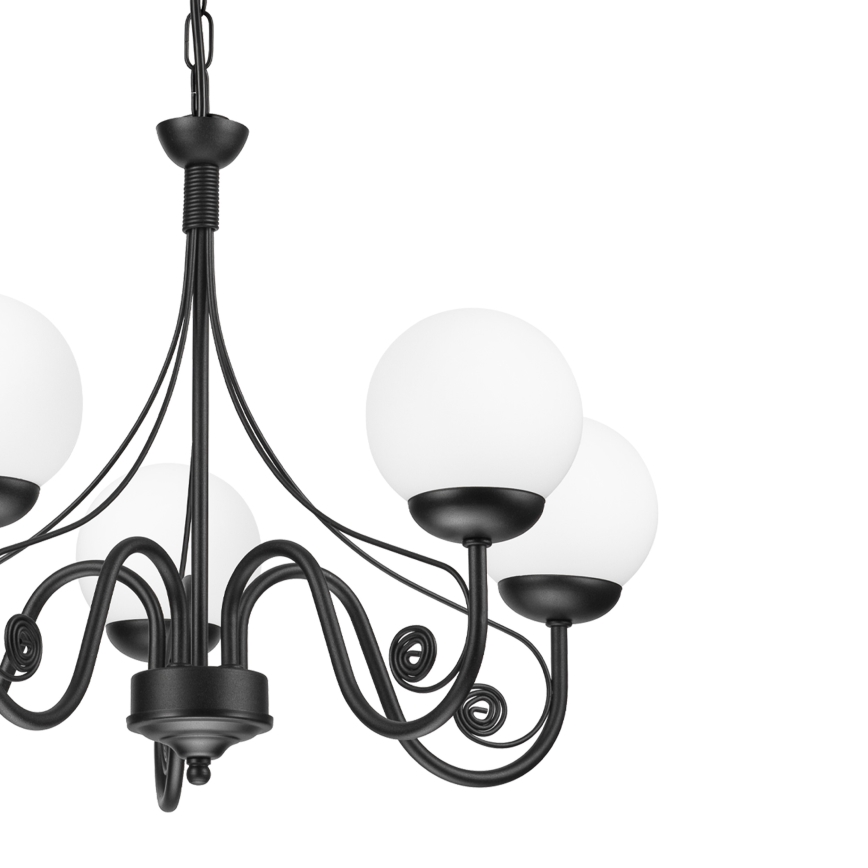 Brilagi - Lampadario a sospensione con catena COTTAGE 5xG9/40W/230V nero/bianco