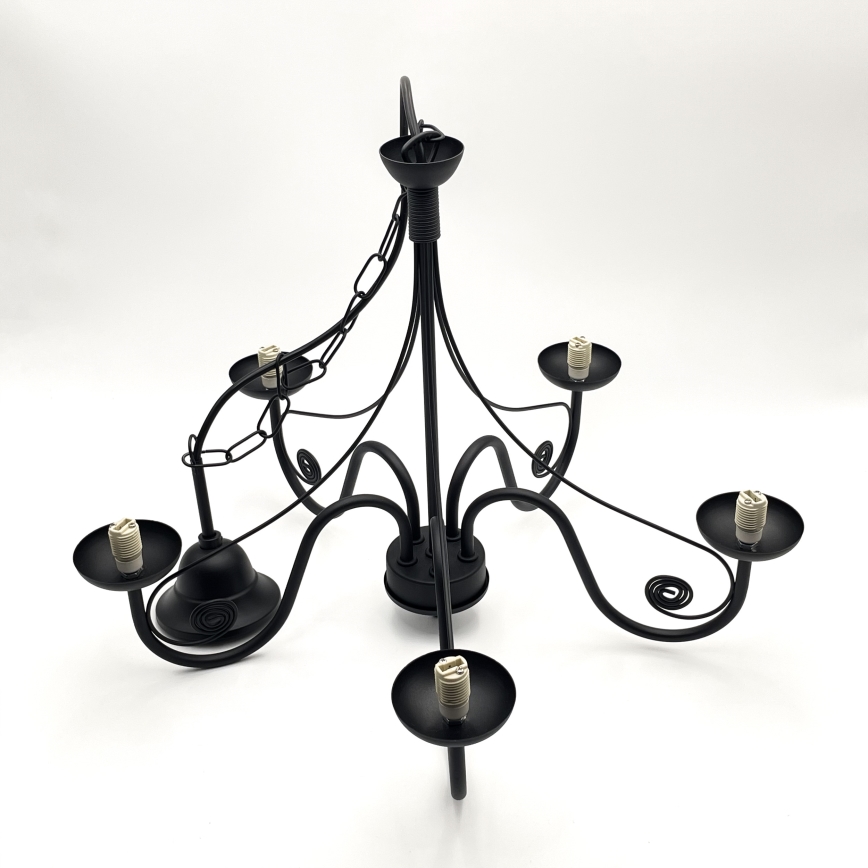 Brilagi - Lampadario a sospensione con catena COTTAGE 5xG9/40W/230V nero/bianco