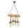 Brilagi - Lampadario a sospensione con catena KOS 4xE27/60W/230V faggio