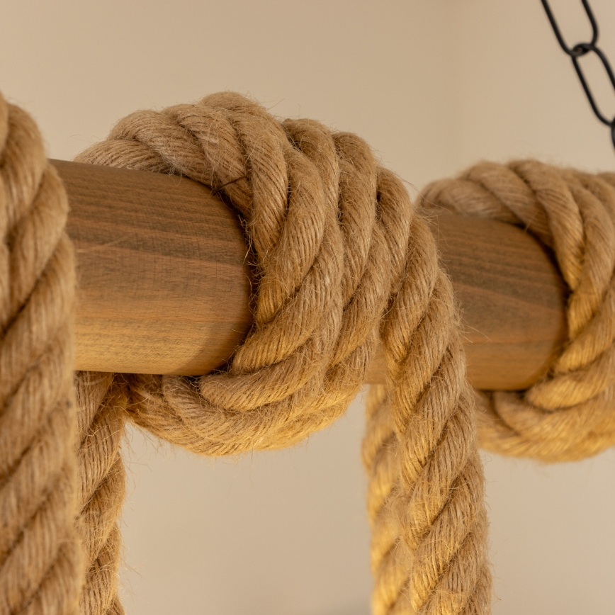 Brilagi - Lampadario a sospensione con catena KOS 6xE27/60W/230V faggio