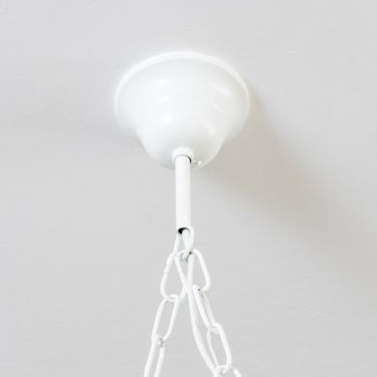 Brilagi - Lampadario a sospensione con catena QUEEN 2xE14/40W/230V faggio/color crema