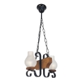 Brilagi - Lampadario a sospensione con catena QUEEN 2xE14/40W/230V faggio/noce
