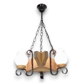 Brilagi - Lampadario a sospensione con catena QUEEN 3xE14/40W/230V faggio