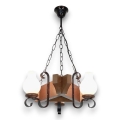 Brilagi - Lampadario a sospensione con catena QUEEN 3xE14/40W/230V faggio/noce