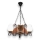 Brilagi - Lampadario a sospensione con catena QUEEN 3xE14/40W/230V faggio/noce