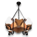 Brilagi - Lampadario a sospensione con catena QUEEN 4xE14/40W/230V faggio