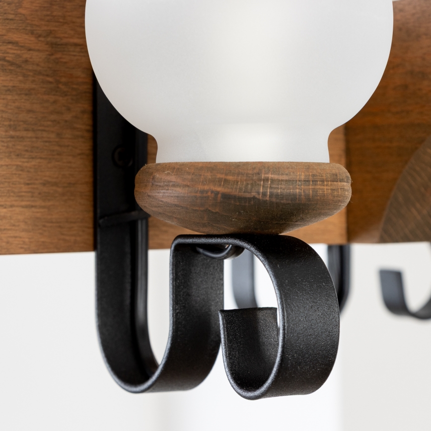 Brilagi - Lampadario a sospensione con catena QUEEN 4xE14/40W/230V faggio