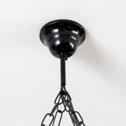 Brilagi - Lampadario a sospensione con catena QUEEN 4xE14/40W/230V faggio