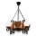Brilagi - Lampadario a sospensione con catena QUEEN 4xE14/40W/230V faggio/noce