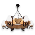 Brilagi - Lampadario a sospensione con catena QUEEN 6xE14/40W/230V faggio
