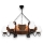 Brilagi - Lampadario a sospensione con catena QUEEN 6xE14/40W/230V faggio/noce
