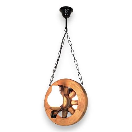 Brilagi - Lampadario a sospensione con catena ROATA 2xE14/40W/230V faggio
