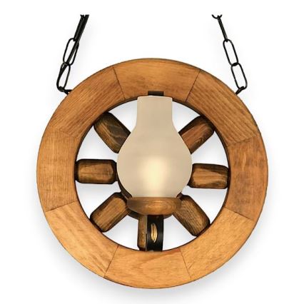 Brilagi - Lampadario a sospensione con catena ROATA 2xE14/40W/230V faggio