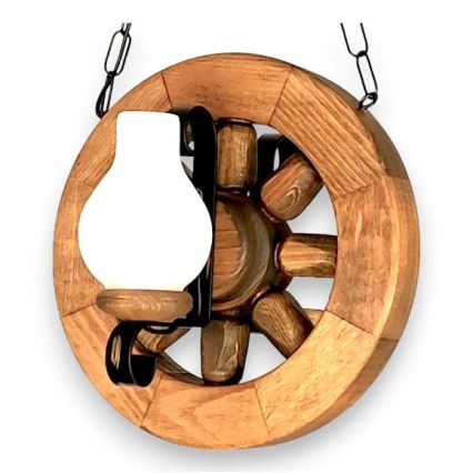 Brilagi - Lampadario a sospensione con catena ROATA 2xE14/40W/230V faggio