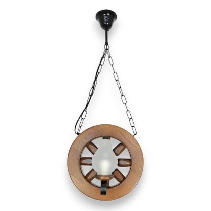 Brilagi - Lampadario a sospensione con catena ROATA 2xE14/40W/230V faggio/noce