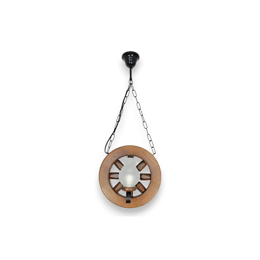 Brilagi - Lampadario a sospensione con catena ROATA 2xE14/40W/230V faggio/noce