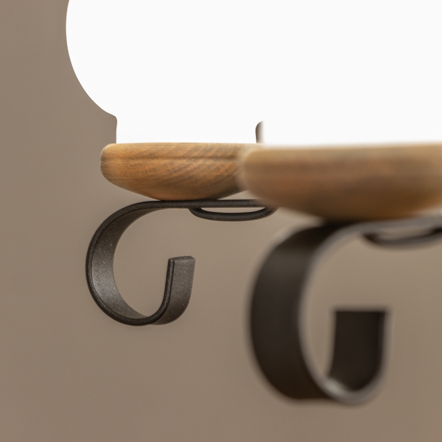 Brilagi - Lampadario a sospensione con catena ROATA 5xE14/40W/230V Ø 50 cm in faggio