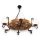 Brilagi - Lampadario a sospensione con catena ROATA 6xE14/40W/230V faggio