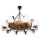 Brilagi - Lampadario a sospensione con catena ROATA 8xE14/40W/230V faggio
