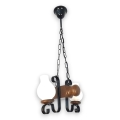 Brilagi - Lampadario a sospensione con catena RUSTIC 2xE14/40W/230V faggio/noce