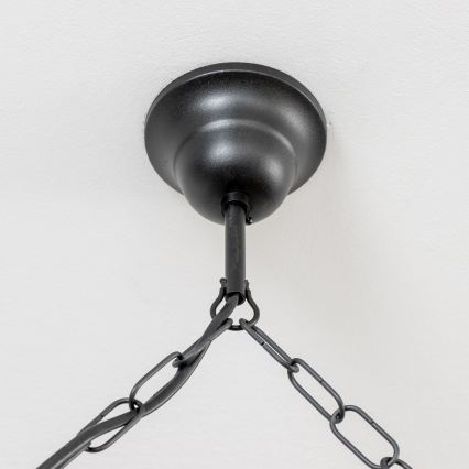 Brilagi - Lampadario a sospensione con catena RUSTIC 6xE14/40W/230V faggio/noce