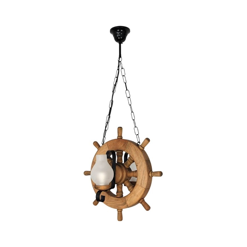 Brilagi - Lampadario a sospensione con catena TIMONA 2xE14/40W/230V faggio