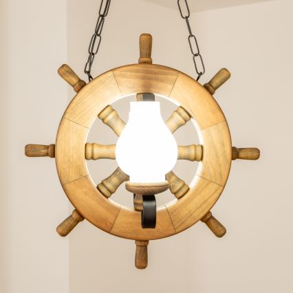 Brilagi - Lampadario a sospensione con catena TIMONA 2xE14/40W/230V faggio