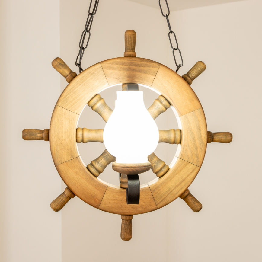 Brilagi - Lampadario a sospensione con catena TIMONA 2xE14/40W/230V faggio