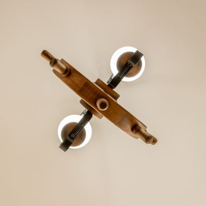 Brilagi - Lampadario a sospensione con catena TIMONA 2xE14/40W/230V faggio
