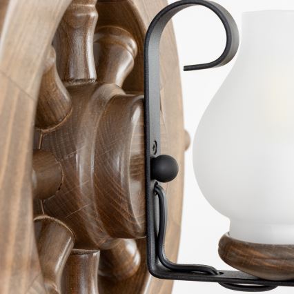 Brilagi - Lampadario a sospensione con catena TIMONA 2xE14/40W/230V faggio/noce