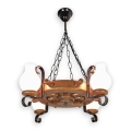Brilagi - Lampadario a sospensione con catena TIMONA 4xE14/40W/230V faggio/noce