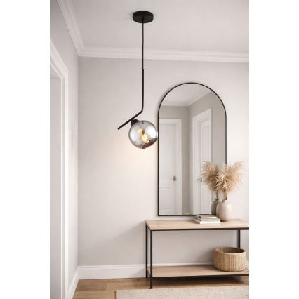 Brilagi - Lampadario a sospensione con cavo 1xE27/60W/230V nero/grigio fumé