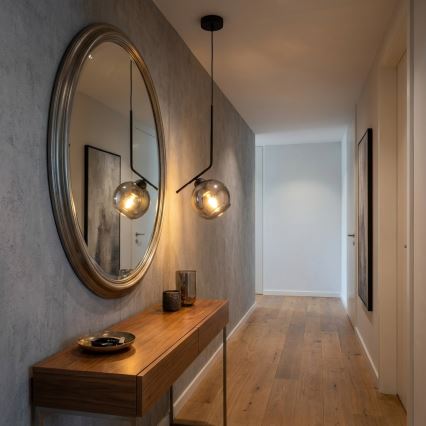 Brilagi - Lampadario a sospensione con cavo 1xE27/60W/230V nero/grigio fumé