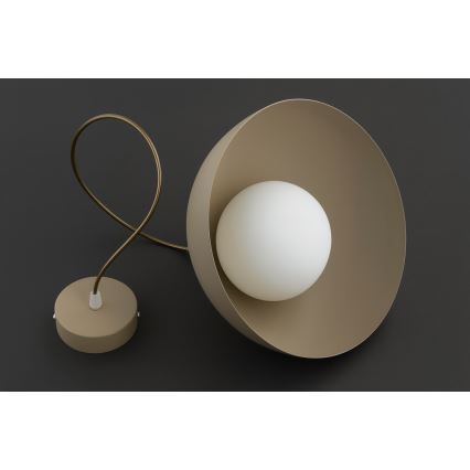 Brilagi - Lampadario a sospensione con cavo 1xE27/60W/230V Ø 30 cm beige/oro