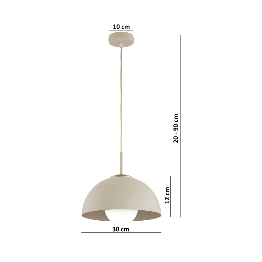 Brilagi - Lampadario a sospensione con cavo 1xE27/60W/230V Ø 30 cm beige/oro