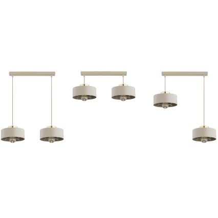 Brilagi - Lampadario a sospensione con cavo 2xE27/60W/230V beige/oro