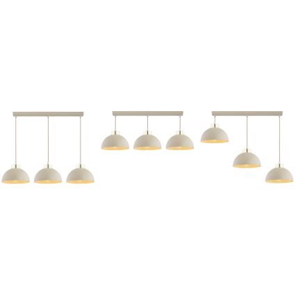 Brilagi - Lampadario a sospensione con cavo 3xE27/60W/230V beige/oro