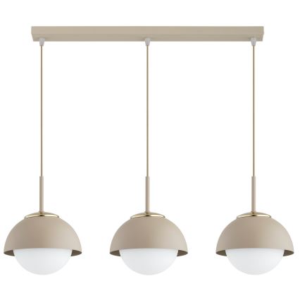 Brilagi - Lampadario a sospensione con cavo 3xE27/60W/230V beige/oro