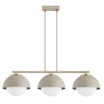 Brilagi - Lampadario a sospensione con cavo 3xE27/60W/230V beige/oro