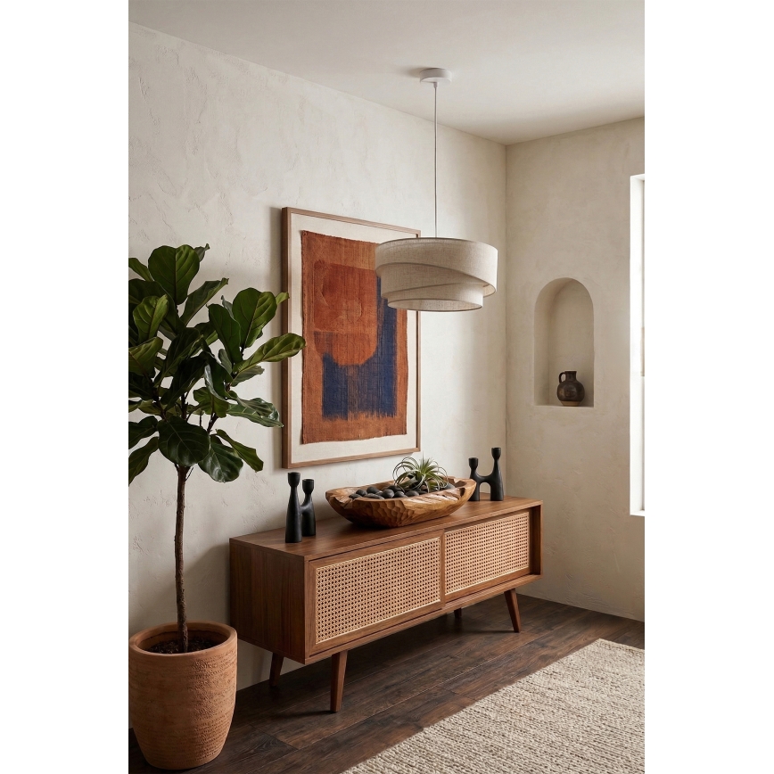 Brilagi - Lampadario a sospensione con cavo ARROW 1xE27/60W/230V Ø 45 cm beige