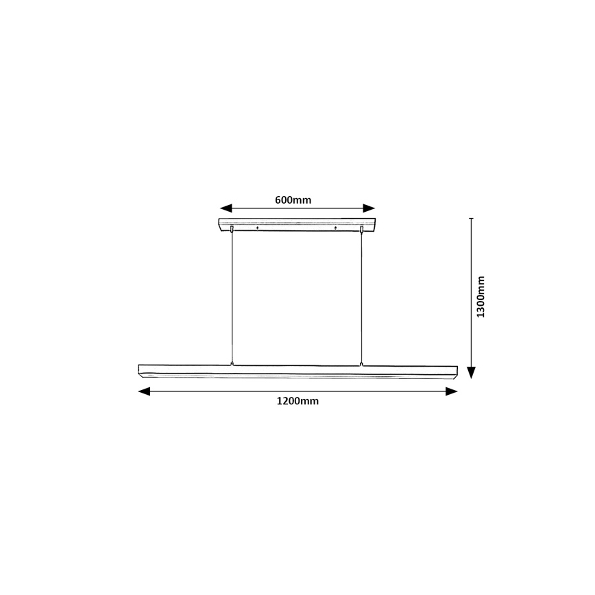 Brilagi - Lampadario a sospensione con cavo AXIS LED/30W/230V 120 cm nero