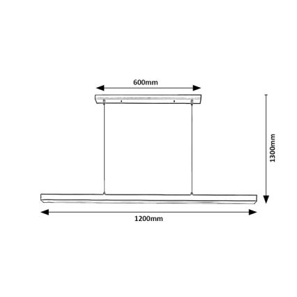 Brilagi - Lampadario a sospensione con cavo AXIS LED/30W/230V 120 cm nero