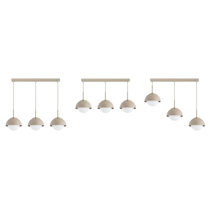 Brilagi - Lampadario a sospensione con cavo COSMO 3xE27/60W/230V beige/oro