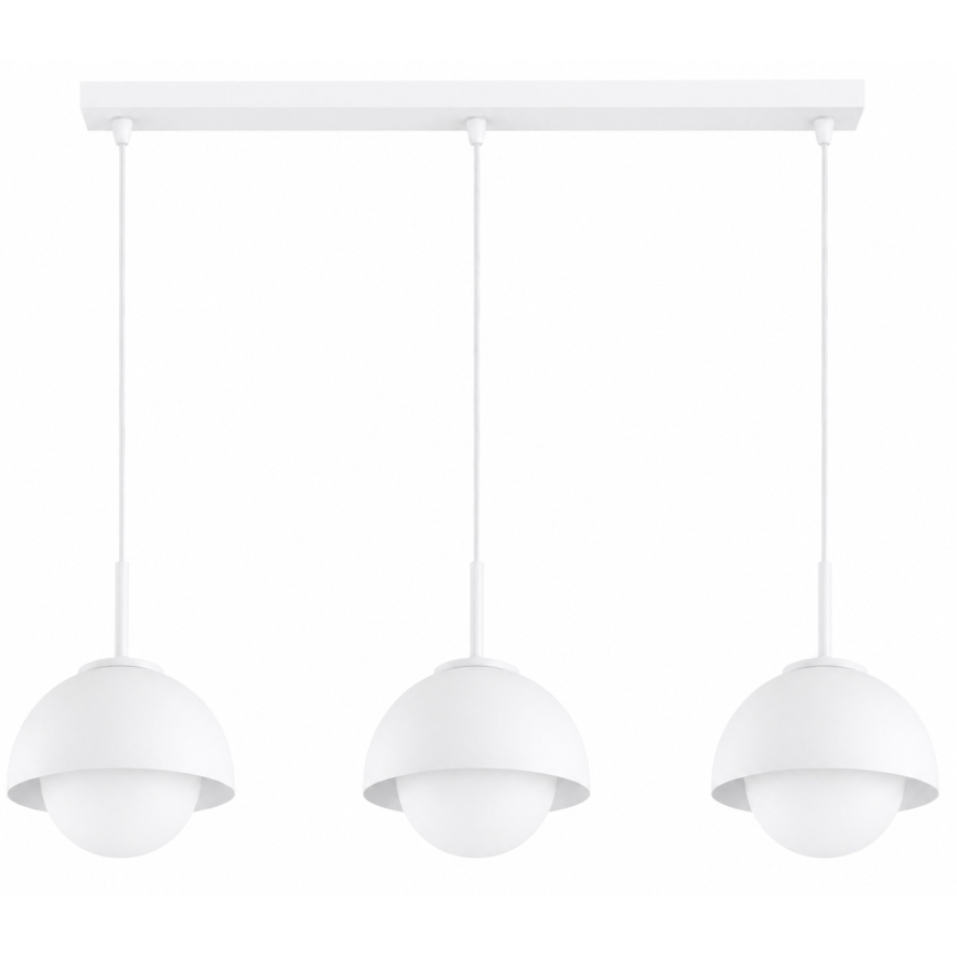 BRILAGI - Lampadario a sospensione con cavo COSMO 3xE27/60W/230V bianco/oro