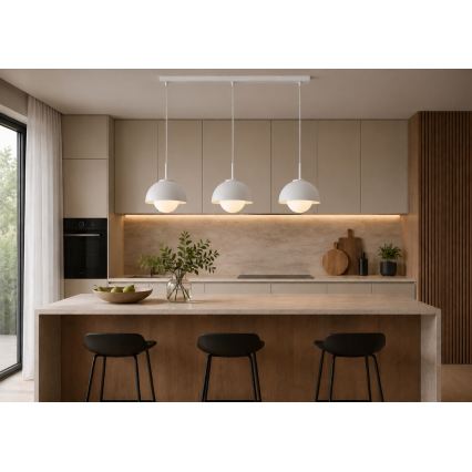 BRILAGI - Lampadario a sospensione con cavo COSMO 3xE27/60W/230V bianco/oro