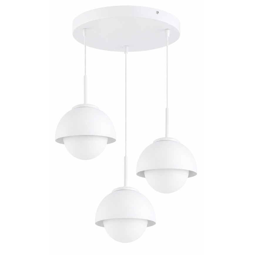 BRILAGI - Lampadario a sospensione con cavo COSMO 3xE27/60W/230V bianco/oro