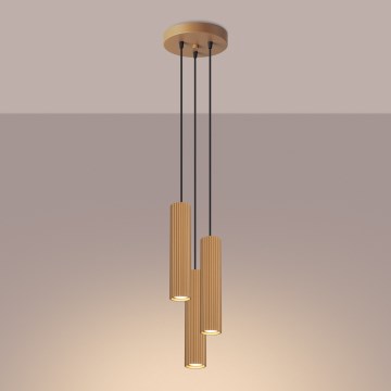 Brilagi - Lampadario a sospensione con cavo CRESTO 3xGU10/10W/230V dorato