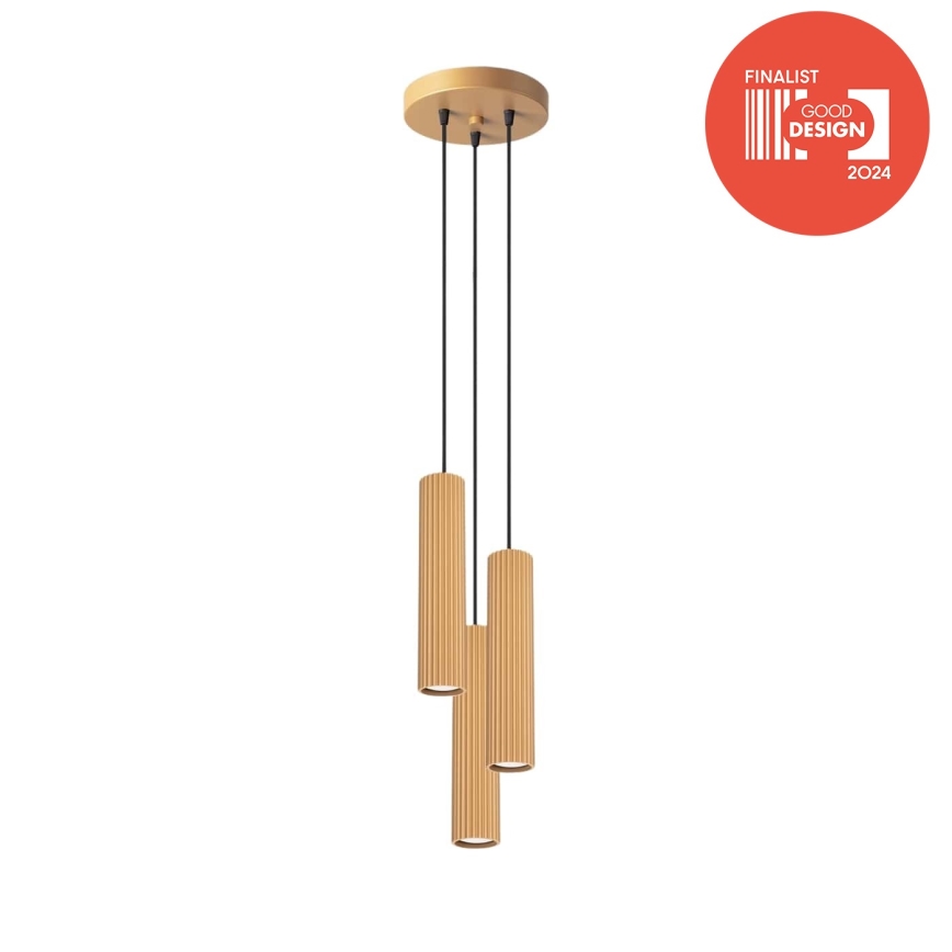 Brilagi - Lampadario a sospensione con cavo CRESTO 3xGU10/10W/230V dorato