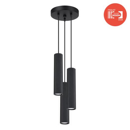 Brilagi - Lampadario a sospensione con cavo CRESTO 3xGU10/10W/230V nero