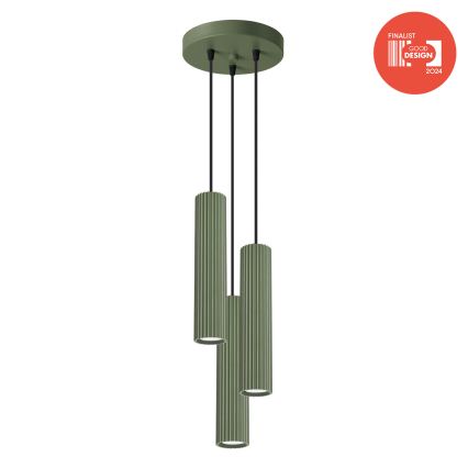 Brilagi - Lampadario a sospensione con cavo CRESTO 3xGU10/10W/230V verde